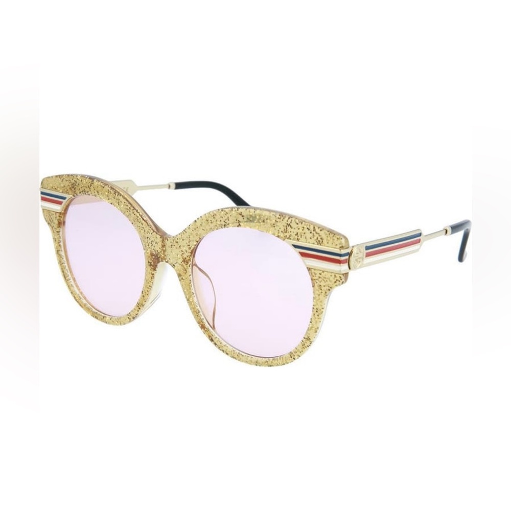 Gucci Glitter 52mm Round Sunglasses - Picture 4 of 7